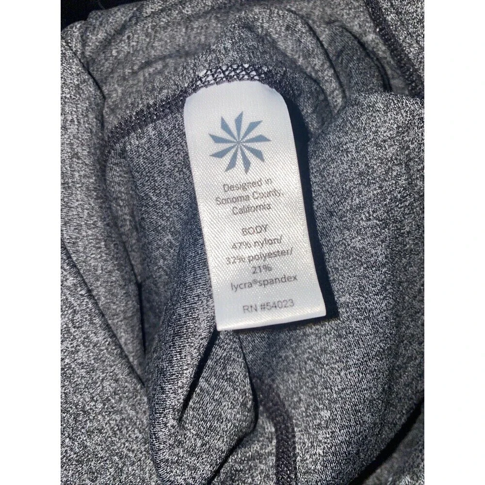 Athleta Heather Gray Cropped Leggings with Stitching Small